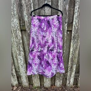 Maggie Barnes Purple and Black High Low Skirt